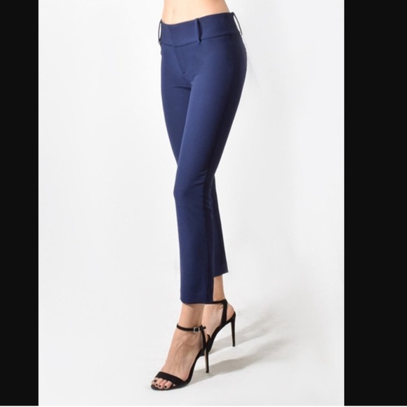 Alice + Olivia Stacey Slim Ankle Pants In Sapphire Blue